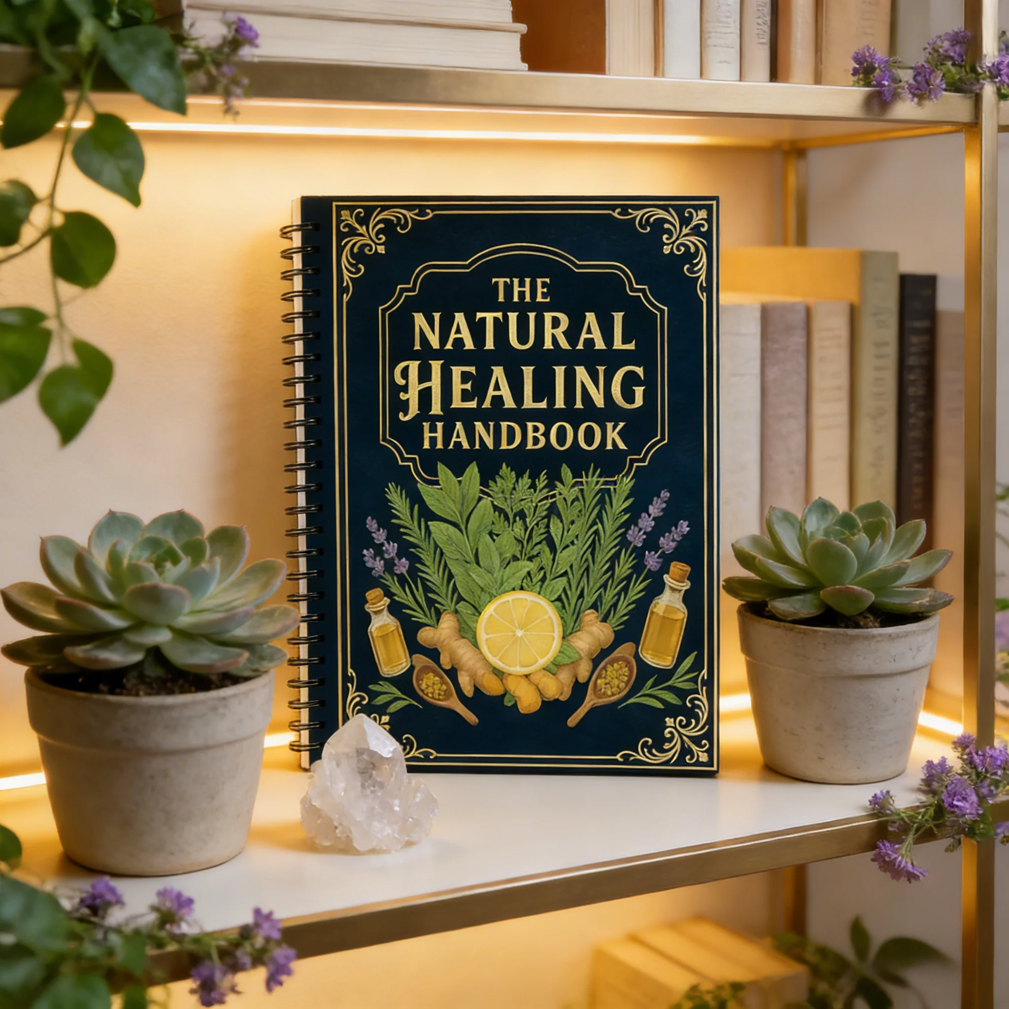 Natural Healing Guide Spiral Bound Herbal Book: Step-by-Step Recipes for Heart Health, Blood Pressure & Focus Support