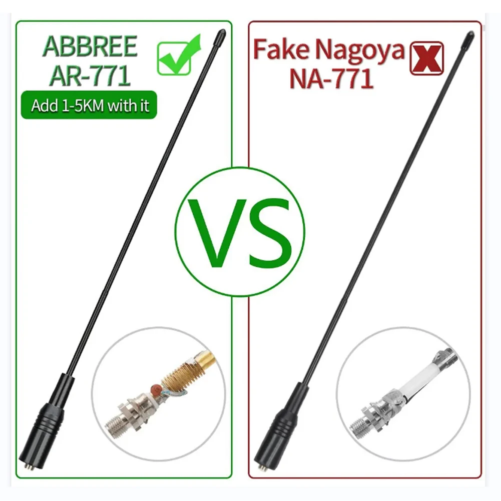 NA-771 SMA-F Flexible Antenne VHF UHF SMA Weibliche Mobile Radio Antenne Dual Wide Band 144/430 MHz für Baofeng UV-5R BF-888S UV-82 Image