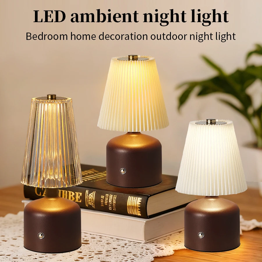 LED-Tischlampe, Touch-Schalter, Nachttisch-Nachtlicht, 3-stufig dimmbar, Schreibtischlampe für Schlafzimmer, Wohnzimmer, Hotel, Bar, Dekor, Beleuchtung