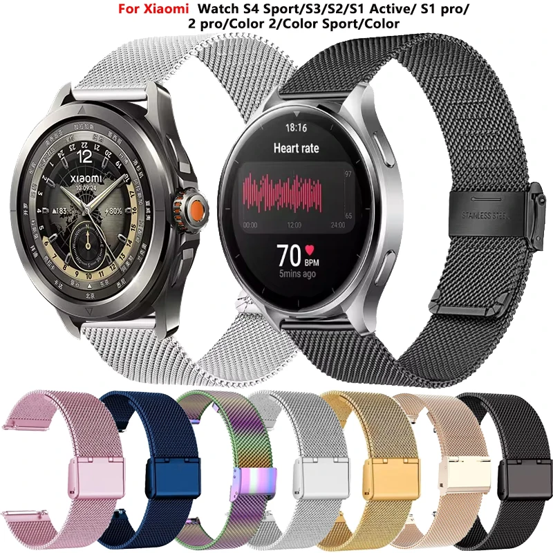 22mm Schnalle Milanese Strap Für Xiaomi Uhr 2 Pro Metall Sport Armband Für Xiaomi Uhr S4 S3 S2 S1 aktive Correa Mi Farbe 2 Image