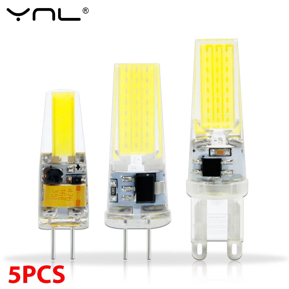 5Pcs G4 LED COB Lampe Dimmbar 6W 9W COB Led-lampe AC/DC 12V 220V Lampada LED G9 COB Scheinwerfer Kronleuchter Beleuchtung Ersetzen Halogen