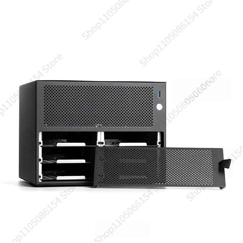DIY Desktop Storage Server Kleines Gehäuse S6 Six Disk NAS Chassis Unterstützung itx Hauptplatine Image