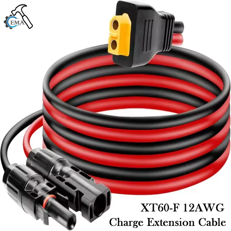 Solarladekabel XT60H-F-Adapter auf Solar-Buchse, Verlängerungskabel, 12 AWG-Draht für Solarmodule, Auto, Wohnmobil, LKW, Schiffe Image