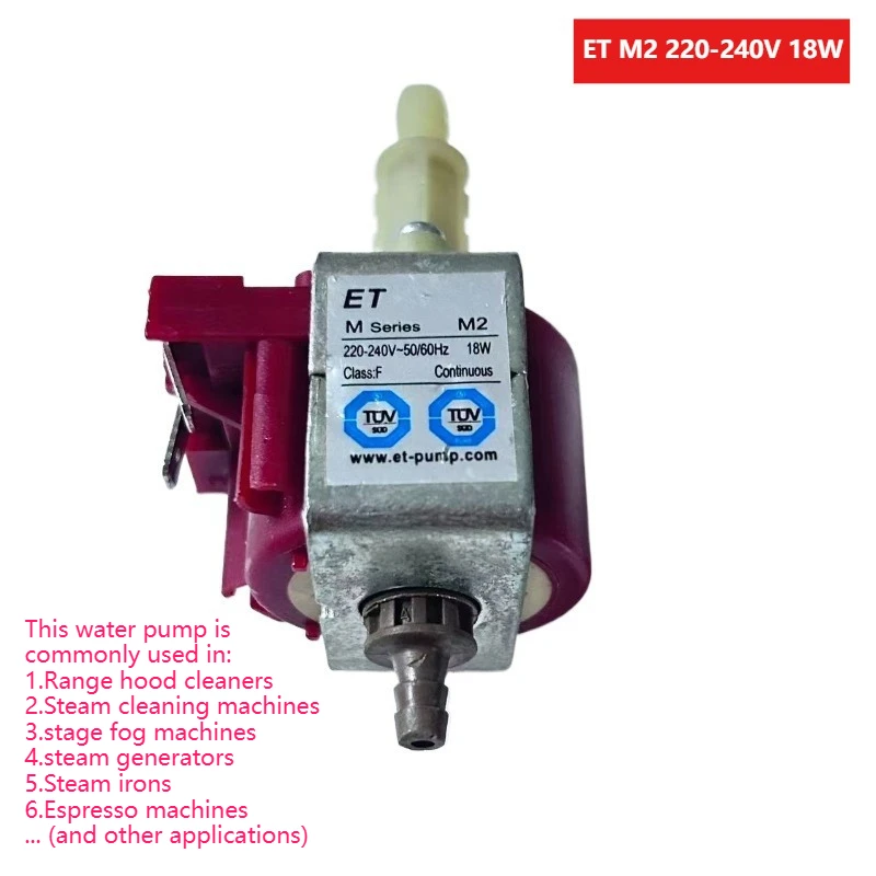 ET M2 M4 Elektromagnetische Saugpumpe 18 W, für Kaffeemaschine/Dampfmaschine/Waschmaschine/Dampftopf, langlebige Hochdruck-Gleichstrom-Wasserpumpe Image