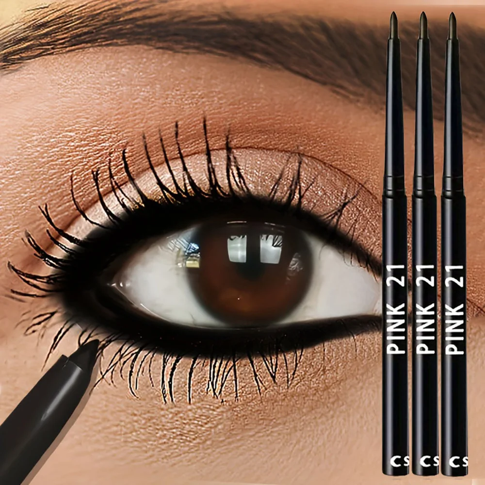 3 stücke Langlebige Schwarz Eyeliner Bleistifte Rauchigen Lidschatten Bleistift Stick Multi-Funktion Augen Make-Up Augenbrauen Eyeliner Stift Make-Up-Tool Image