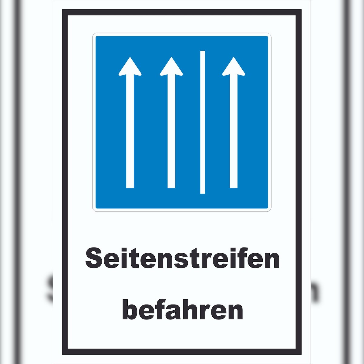 HB-Druck Schild Seitenstreifen befahren A2 Rückseite selbstklebend Image