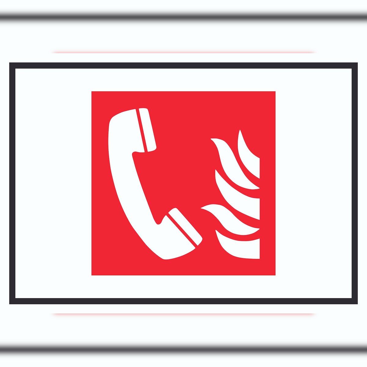 HB-Druck Brandmeldetelefon Symbol Schild A6 (105x148mm) Image