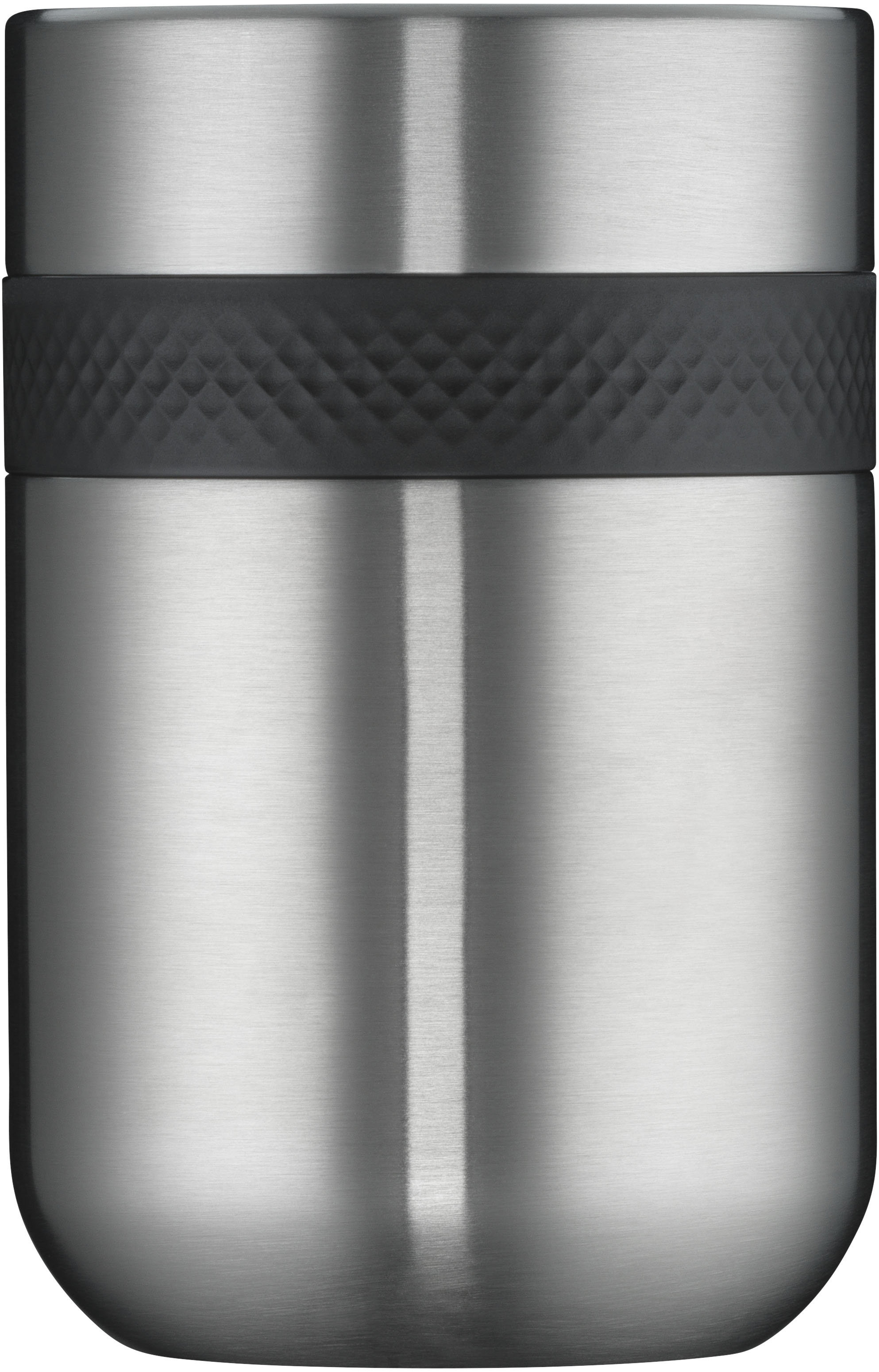 Thermobehälter WMF "My2Go", grau (edelstahl), H:14,5cm, Lebensmittelaufbewahrungsbehälter, 300 ml (12h kalt, 6h warm) + 200 ml