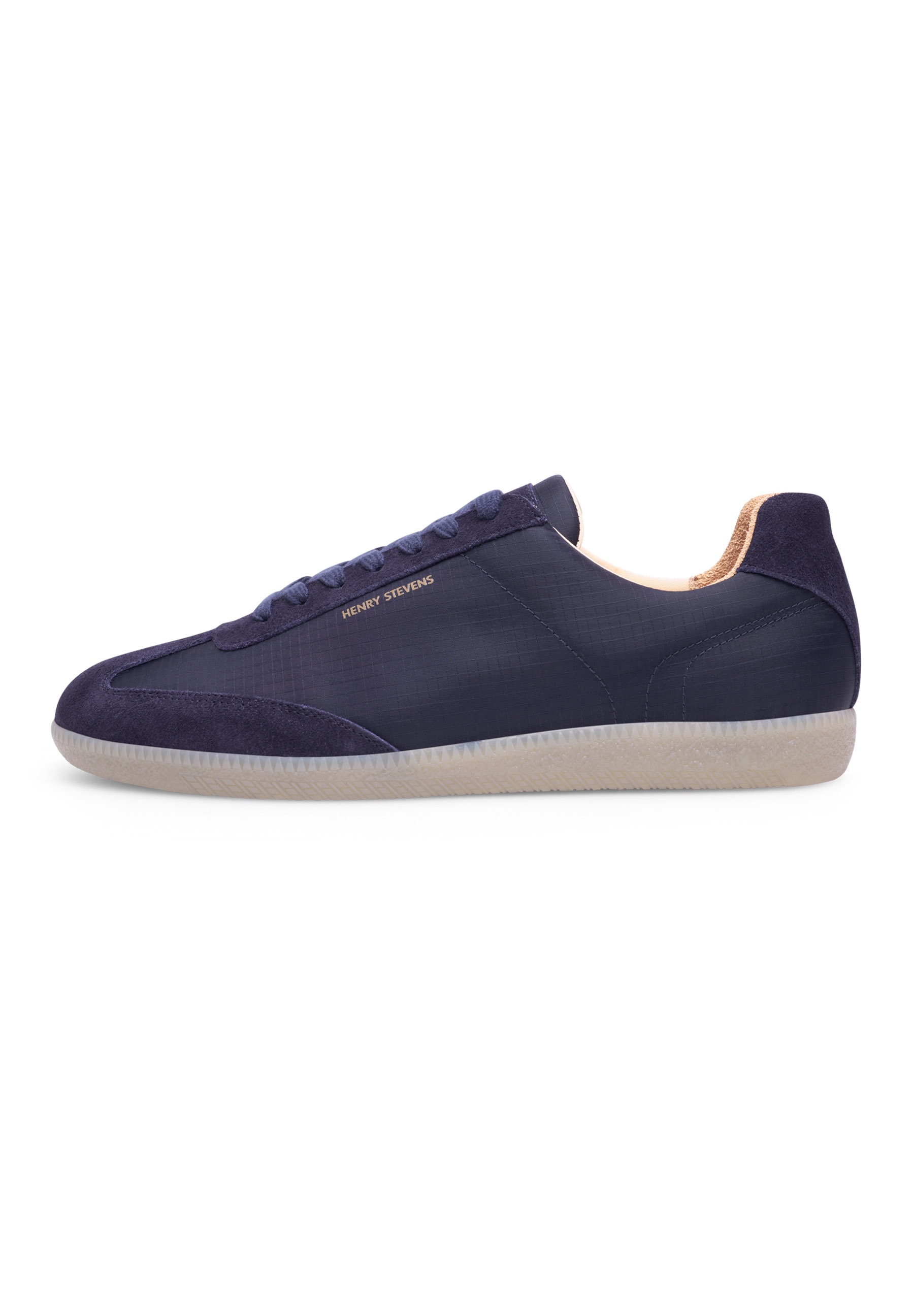 Sneaker HENRY STEVENS "Travis TIS Herrensneaker", Herren, Gr. 46, blau (navy), Kalbsvelours, Schuhe Sneaker, Halbschuh Leder handgefertigt, sportlicher Freizeitschuh Herren
