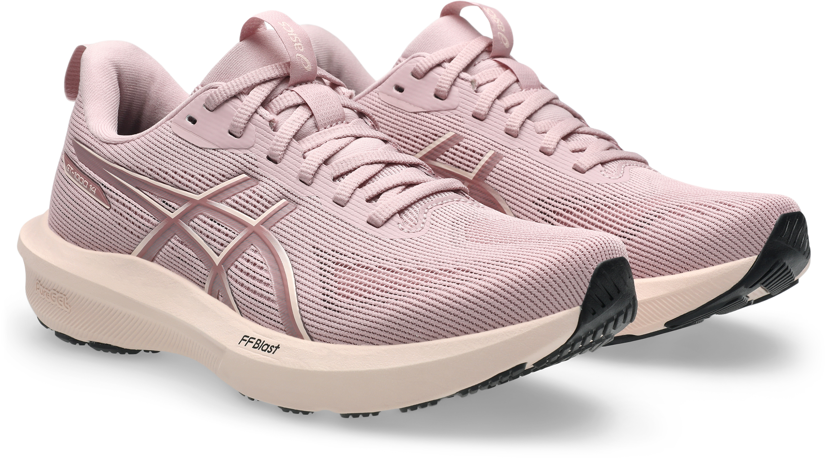 Laufschuh ASICS "GT-1000 14", Damen, Gr. 40,5, morganite, pearl pink, Synthetik, Schuhe Laufschuh, für mehr Stabilität