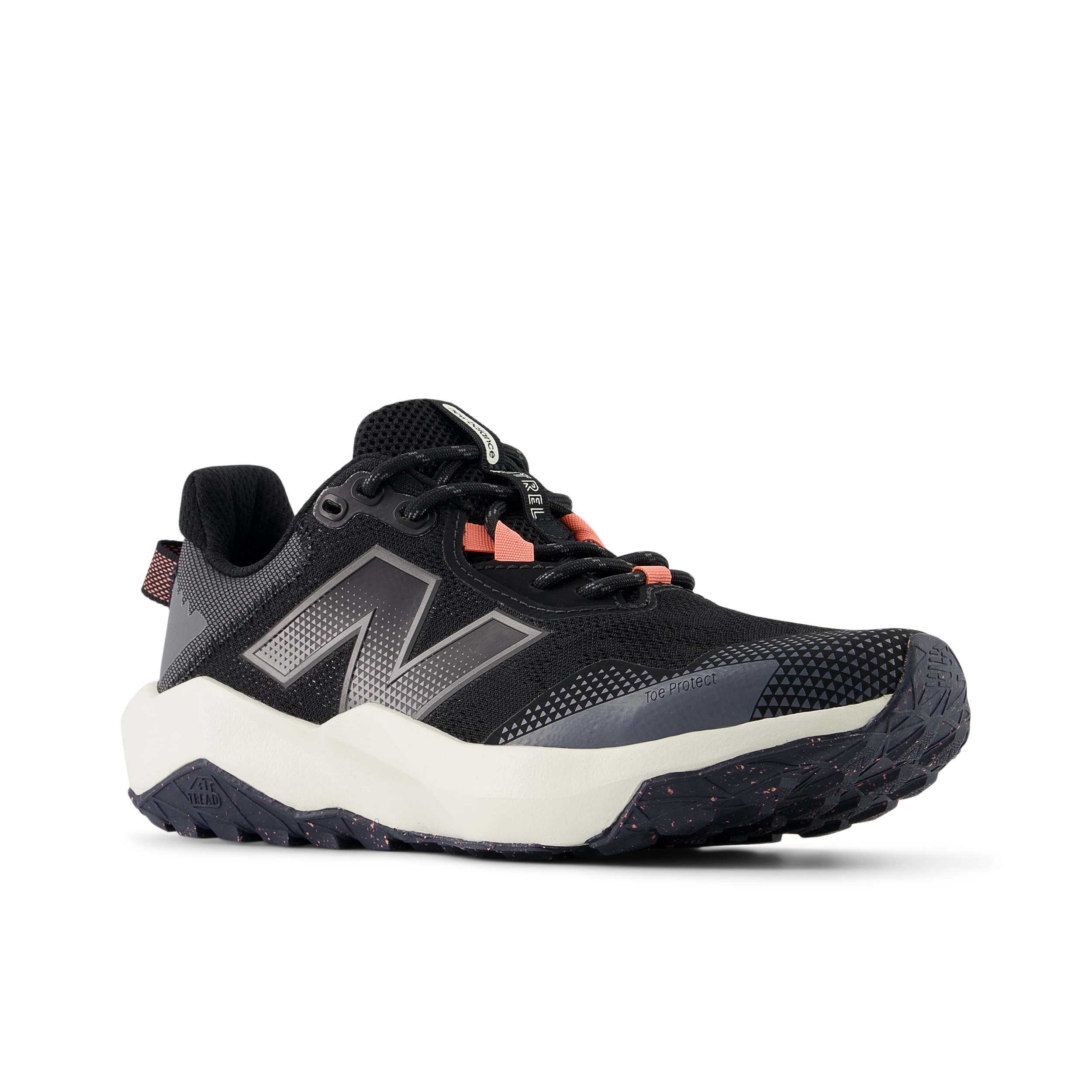 Laufschuh NEW BALANCE "DYNASOFT NITREL V6", Damen, Gr. 37,5, schwarz, Synthetik, Textil, Schuhe Laufschuh, Trailrunning-Schuhe