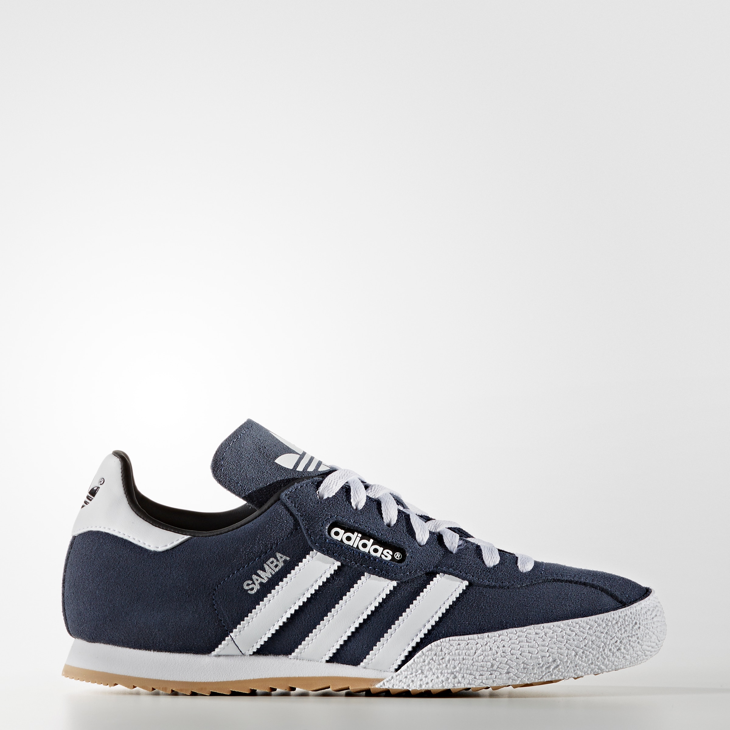 Sneaker ADIDAS ORIGINALS "SUPER SUEDE", Damen, Gr. 44, blau (navy, ftwwht, navy), Leder, Schuhe Sneaker