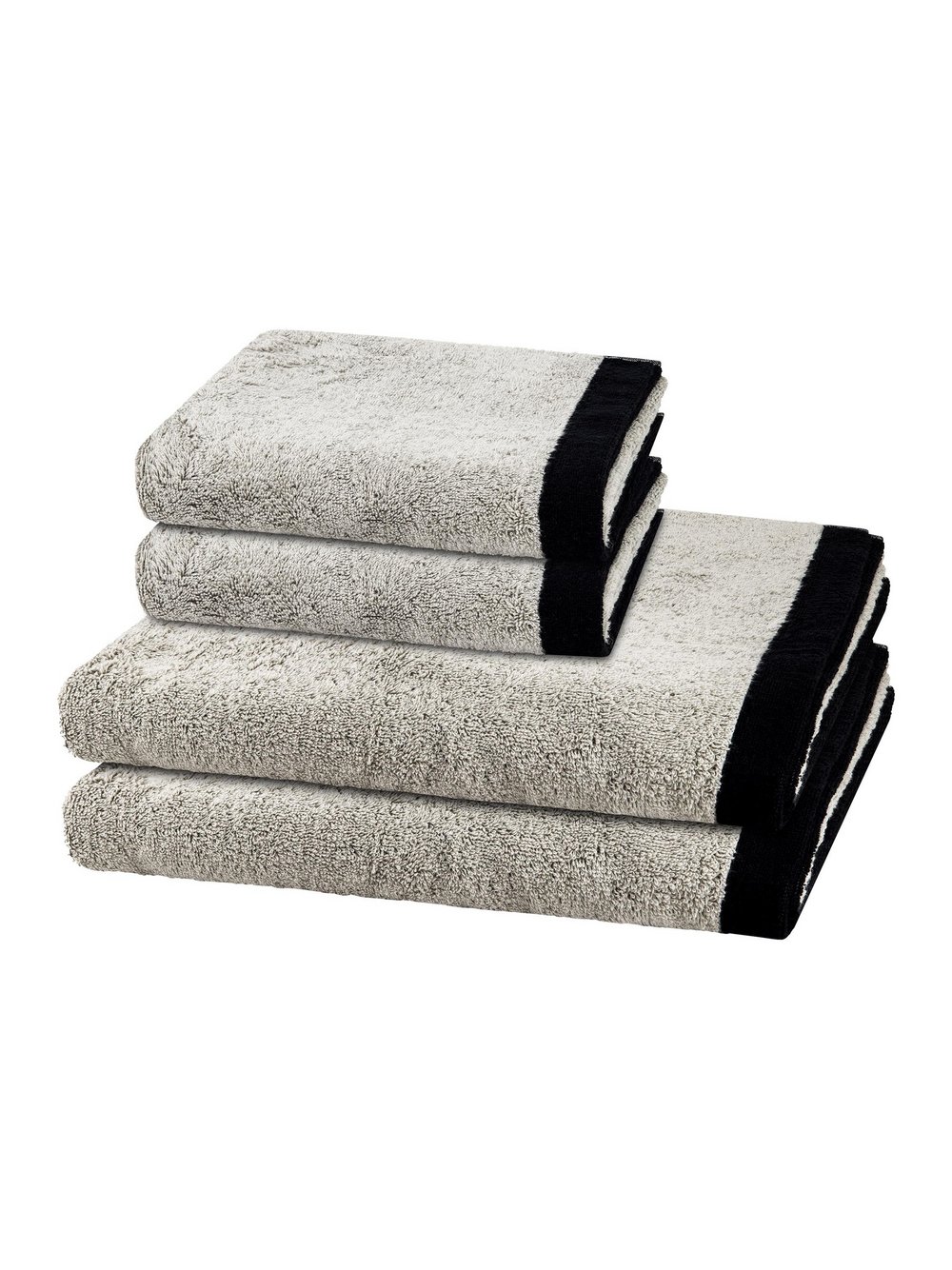 Cawö Handtuchset 2-teilig Damen grau, ONE SIZE Image