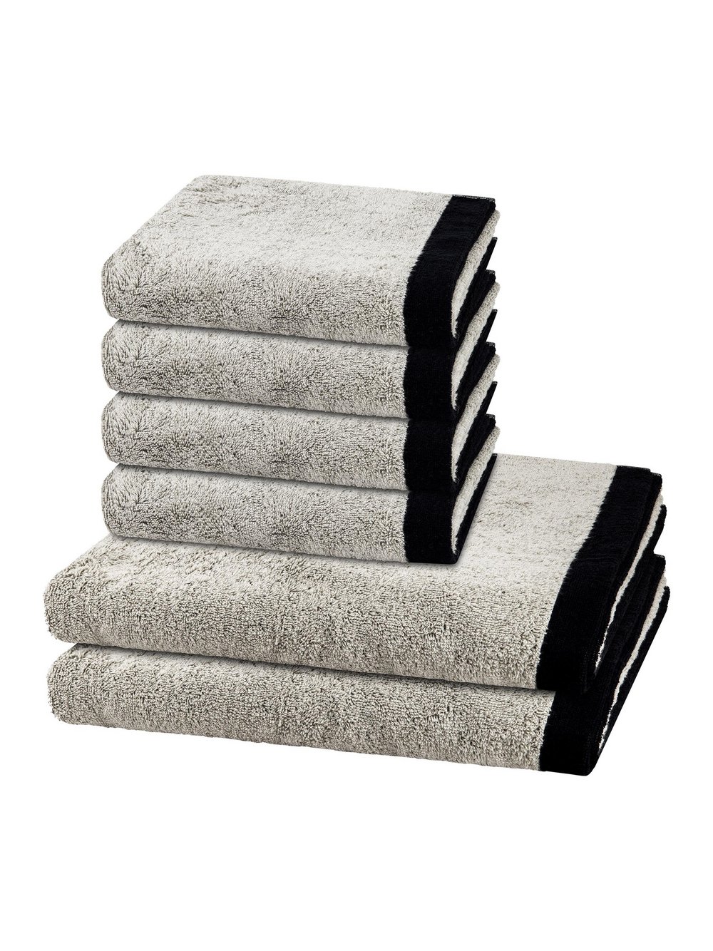 Cawö Handtuchset 6-teilig Damen grau, ONE SIZE Image