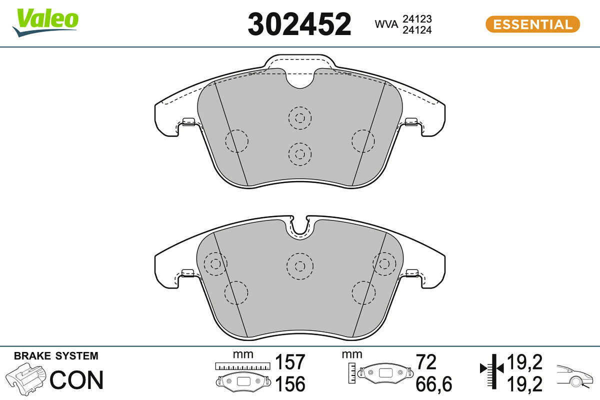 VALEO Bremsbelagsatz, Scheibenbremse 302452 Vorderachse für R AUTO JAGUAR