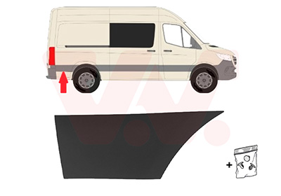 VAN WEZEL Zier-/Schutzleiste, Seitenwand 2973428 seitlich für Mercedes Image