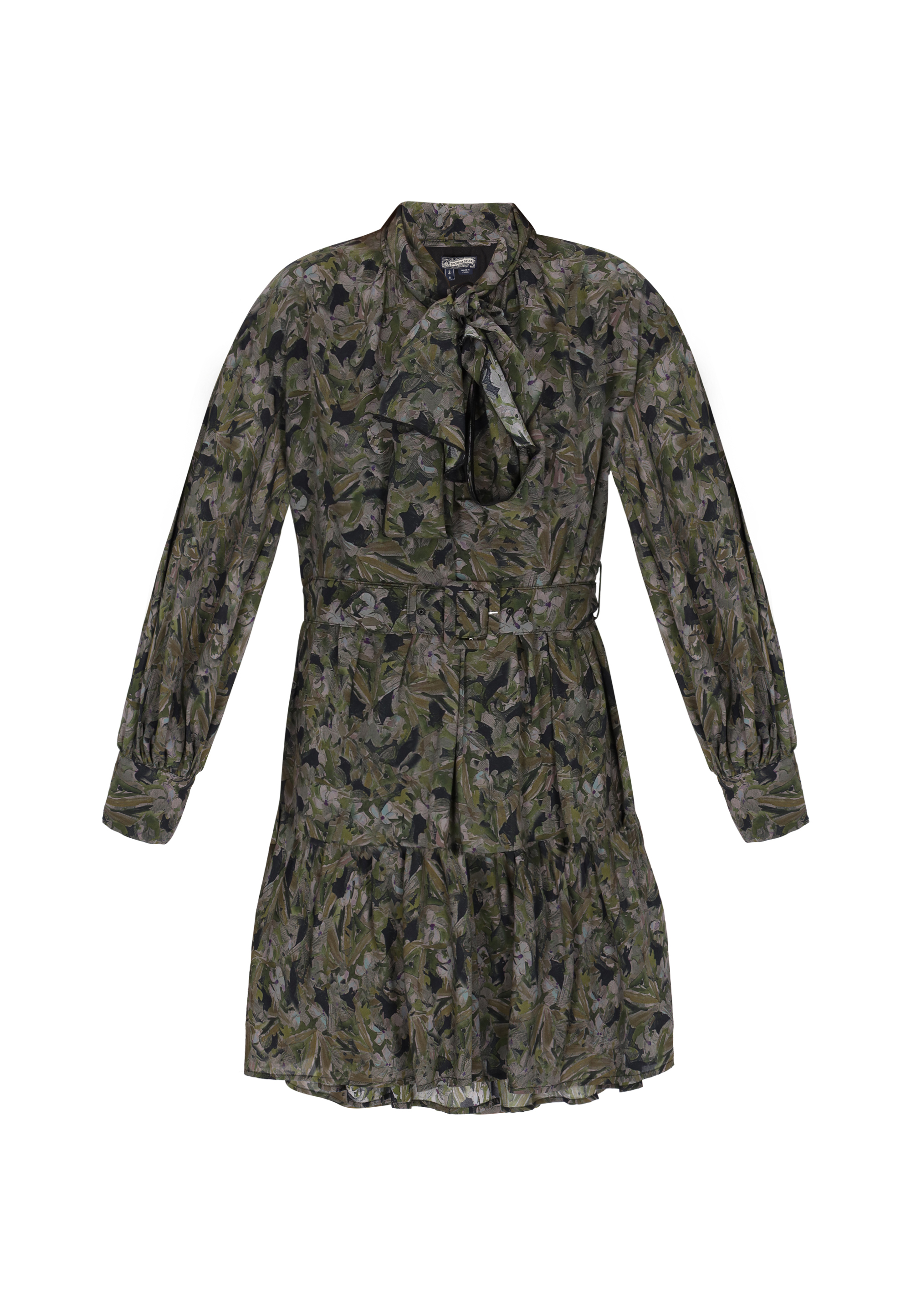 Dreimaster Kleid Frauen schwarze Blume Image