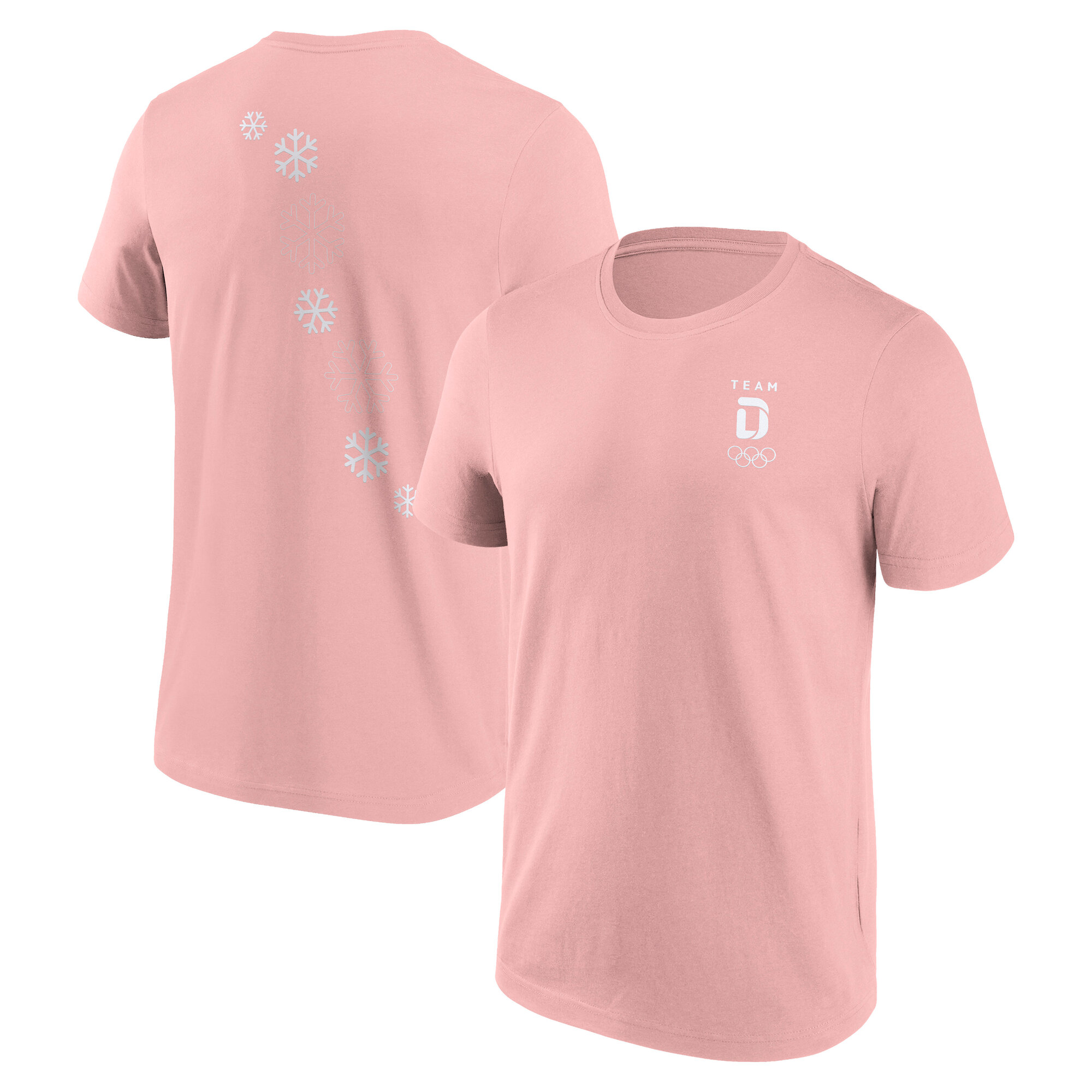 Team D Schneeflocken-T-Shirt mit Grafik – Rosa Image