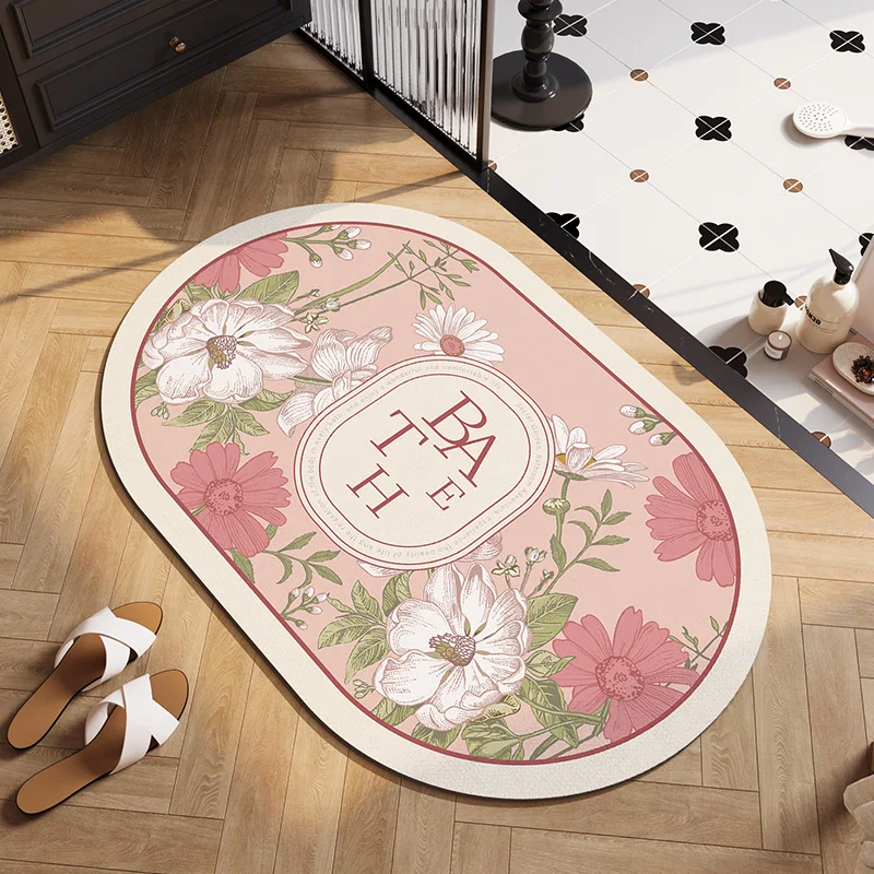 Badezimmer Kieselalgen Schlamm saugfähige rutschfeste Bodenmatte Toilette Toilette Fußmatte Waschbecken wasserdichtes Fußpedal wasserdichter Teppich