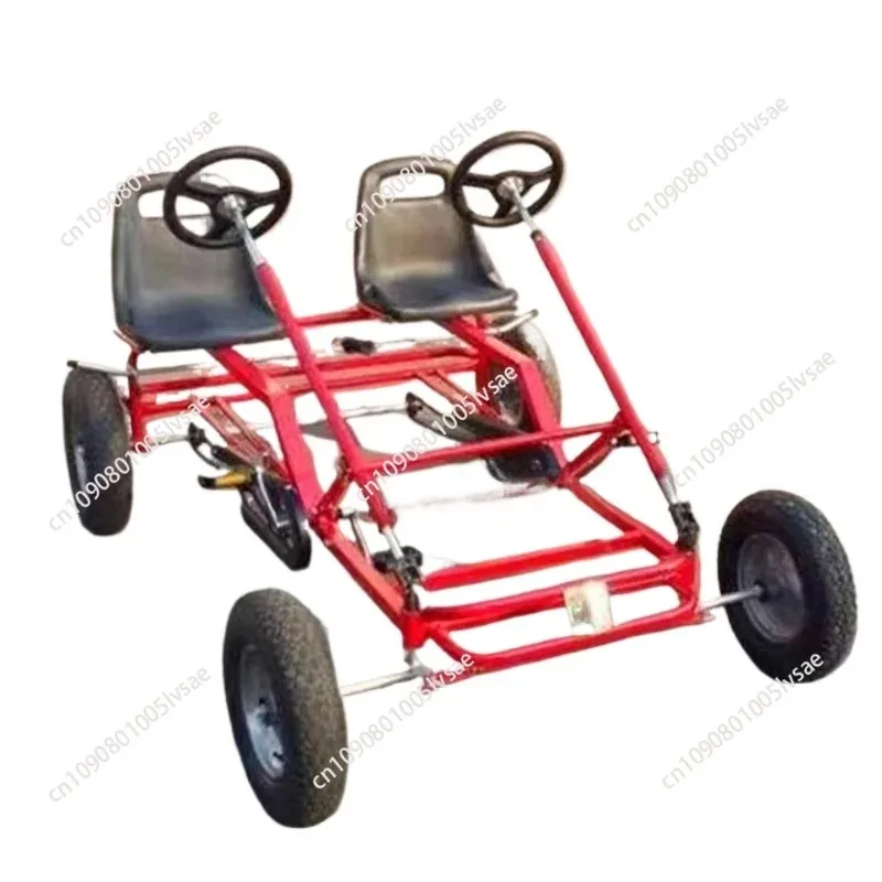 Hochwertige Familiengebrauch aus Metall mit 1–2 Sitzplätzen, günstige Tretautos, Go-Kart- und Kart-Rennfahrer-Teile und Zubehör Image