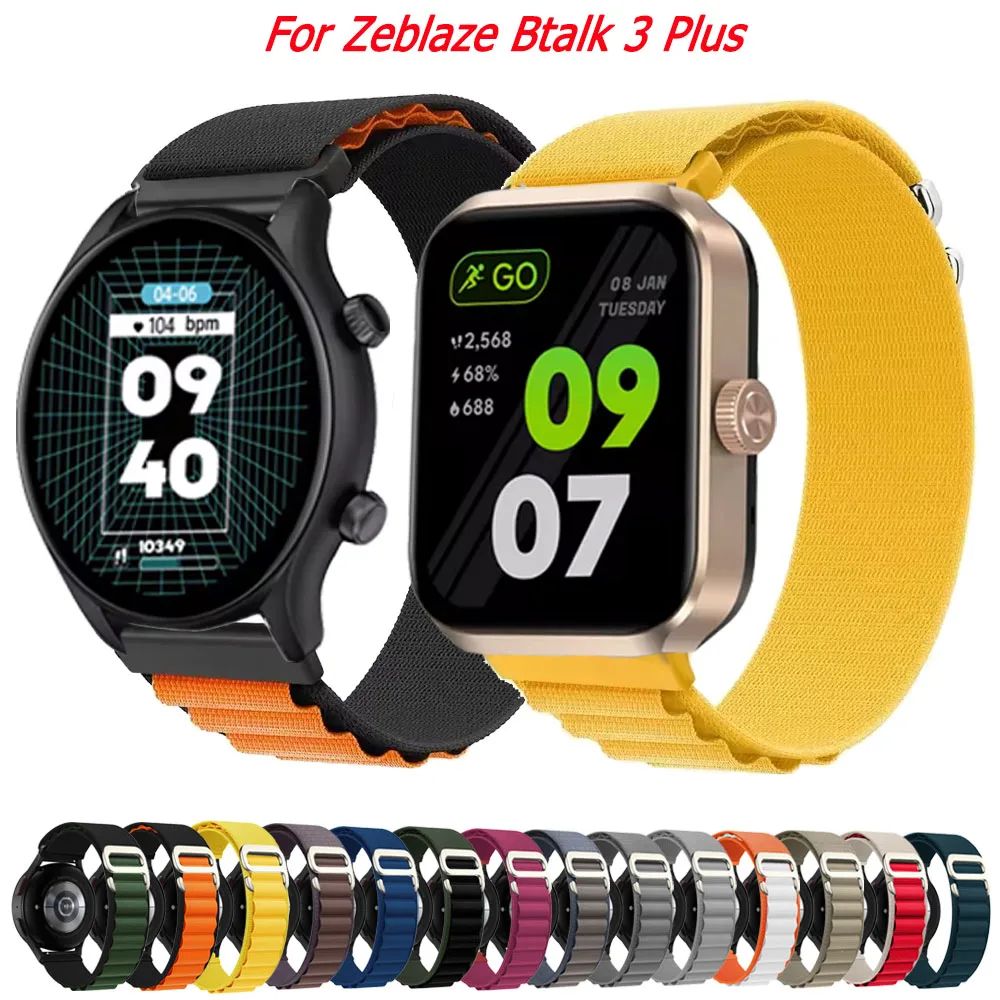 22 mm Alpine Nylonband für Zeblaze Btalk 3 Plus/Stratos 2 3 Armband für Zeblaze Btalk/Ares/Beyond/GTS/GTR 3 Pro Zubehör Image