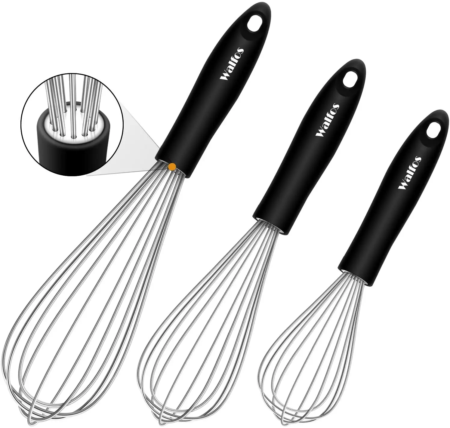 WALFOS frusta in filo di acciaio inossidabile manuale frullino per le uova frullatore crema per il latte frullino per il burro cucina cottura utensili da cucina accessori
