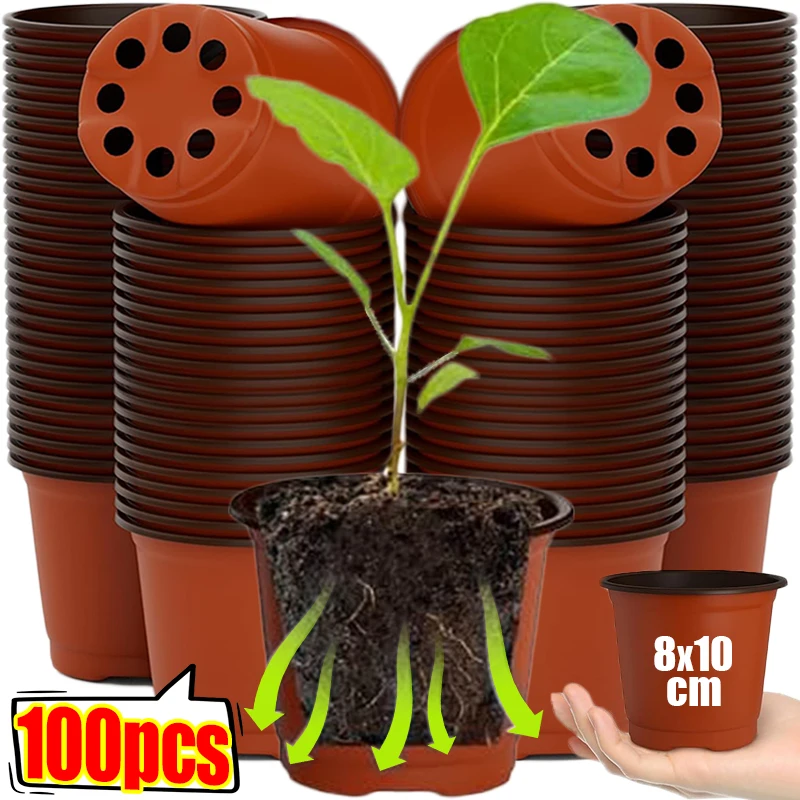 Pflanzen Kindergarten Töpfe Flexible Sämling Tasse Container Kunststoff Kleine Sukkulenten Pflanzgefäße Blumen Transplantation Topf Gartengeräte Image