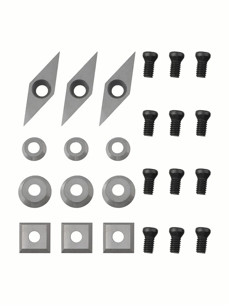 Ensemble d'inserts de coupe en carbure, outils de tournage de tour comprenant 4 Types d'outils de coupe, outils de travail du bois pour outils de tournage de tour à bois