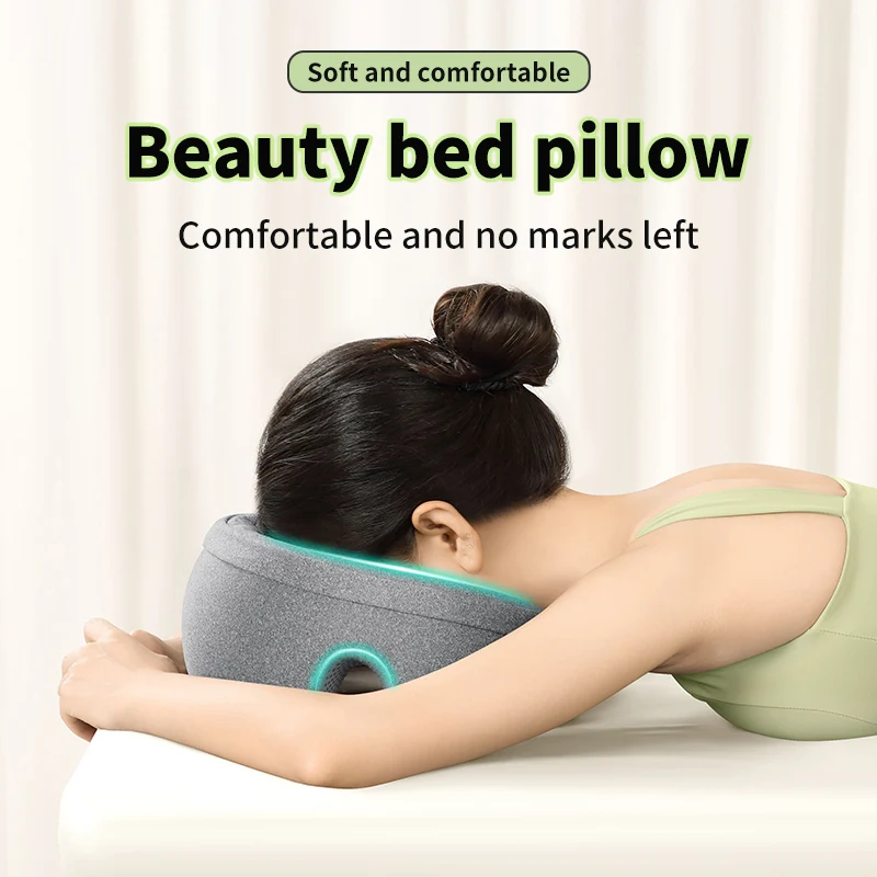 Neue Ergonomie Liegen Kissen Memory Foam Atmungsaktive Kopfstütze Unterstützung Kissen Körper Massage Gesicht Rest Kissen für Schönheit Salon Image