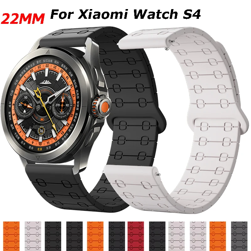 22 mm magnetisches Silikonarmband für Xiaomi Watch S1/S1 Pro/S2/S3/S4 2 Pro Armband Armband für Mi Watch Color/Color 2 Correa Gürtel Image