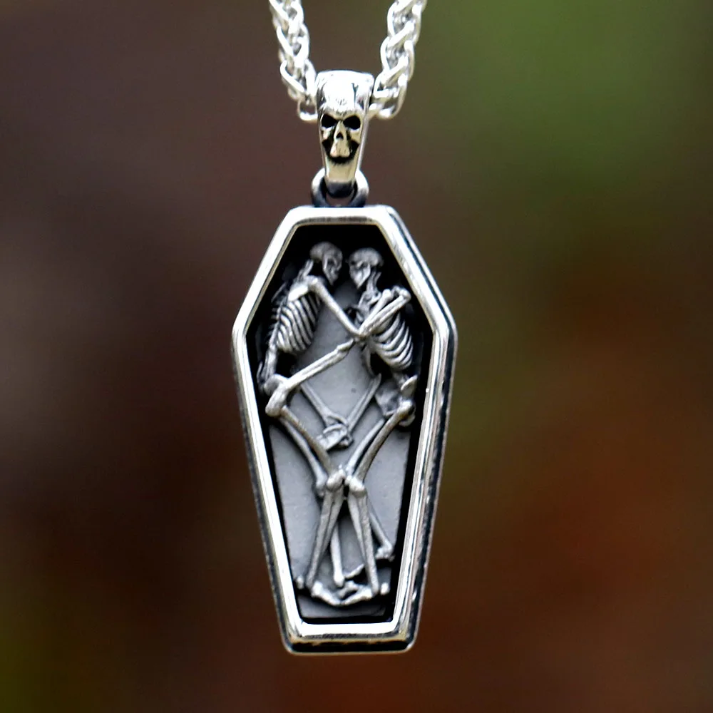 2023 neue 3D Alte schwarze Anhänger Biker Punk Sammlung Schädel Halskette Für Mann Schmuck für hip hop geschenk kostenloser versand