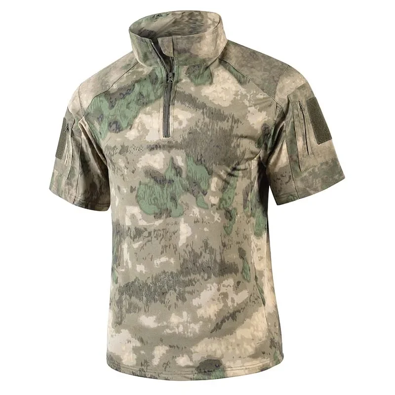 1/4 Zipper Outdoor Uniform Kampf Tops Taktische Shirts Langarm Paintball Airsoft Jagd Shirts Männer Kleidung Tragen-wider Image