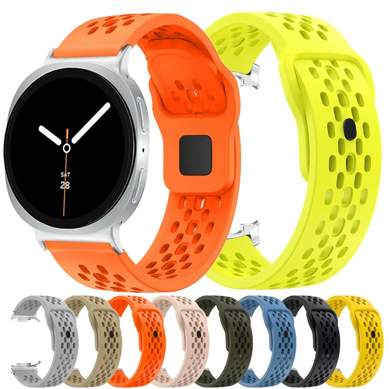Atmungsaktives Silikonarmband für Samsung Galaxy Watch 8/8 Classic 46 mm 40 mm 44 mm Sportarmband Galaxy Watch Ultra 2025 47 mm Image