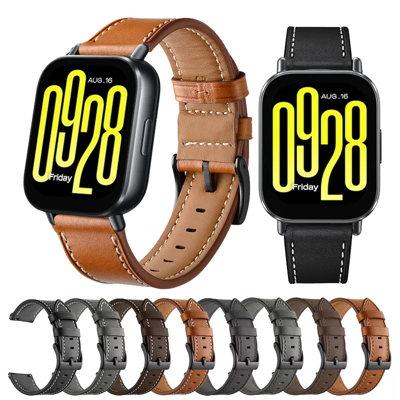 22 mm Lederarmbandschlaufe für Redmi Watch 5 Active/5 Lite Armband für Redmi Watch 3 Active/3 Lite Smatwatch Armband Image