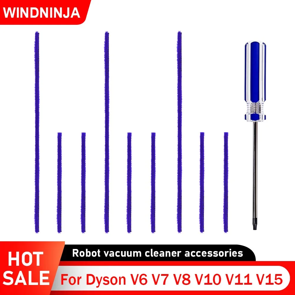 Strisce di peluche per Dyson V6 V7 V8 V10 V11 V15 Vuoto Spazzola per pavimenti Strisce per testine Strisce di velluto morbido Accessori per elettrodomestici