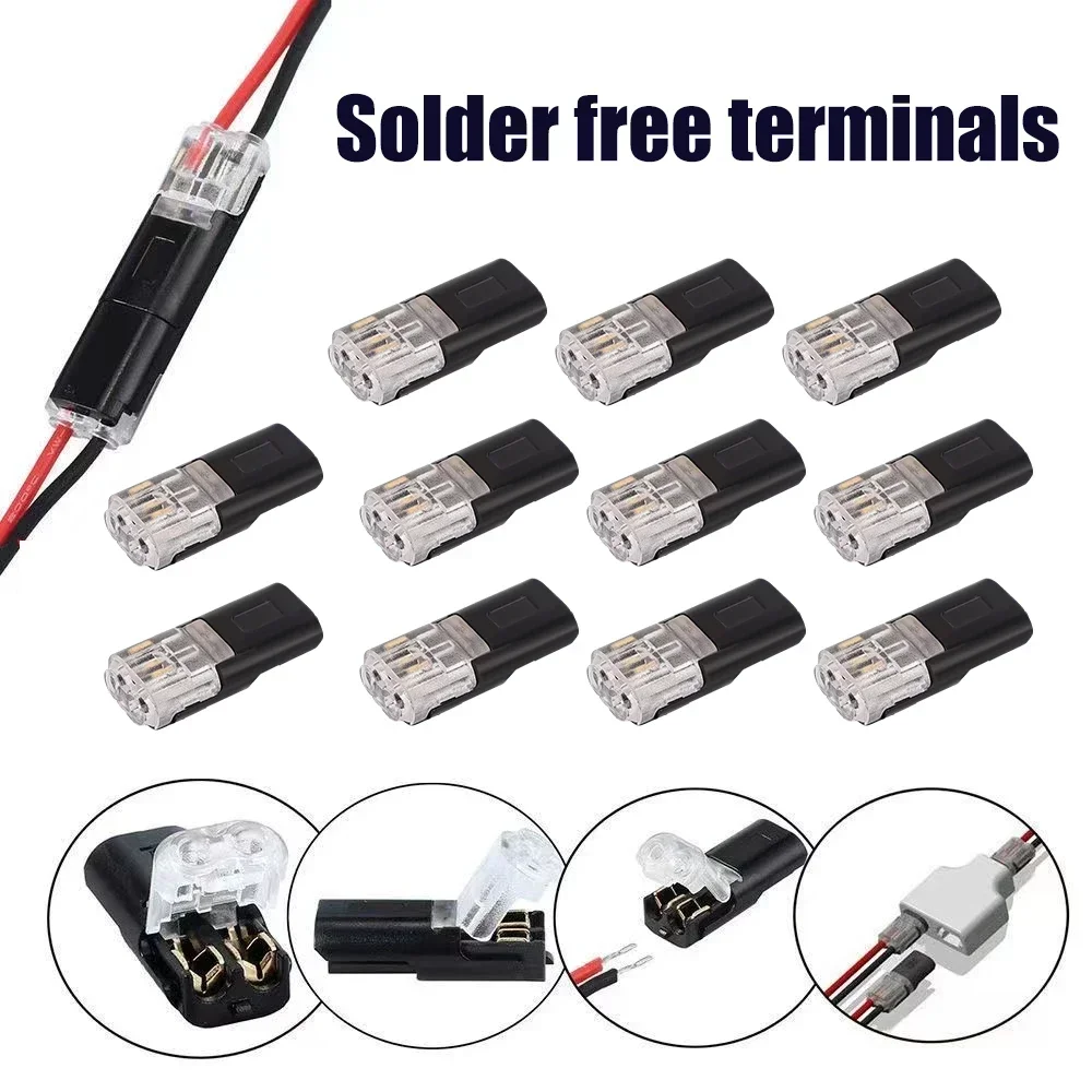 20/100PCS Schnell Kabel Anschlüsse 2 Pin Stecker Draht Stecker Auto Elektrische Auto Anschlüsse Und Terminals Für draht Kabel Streifen Image