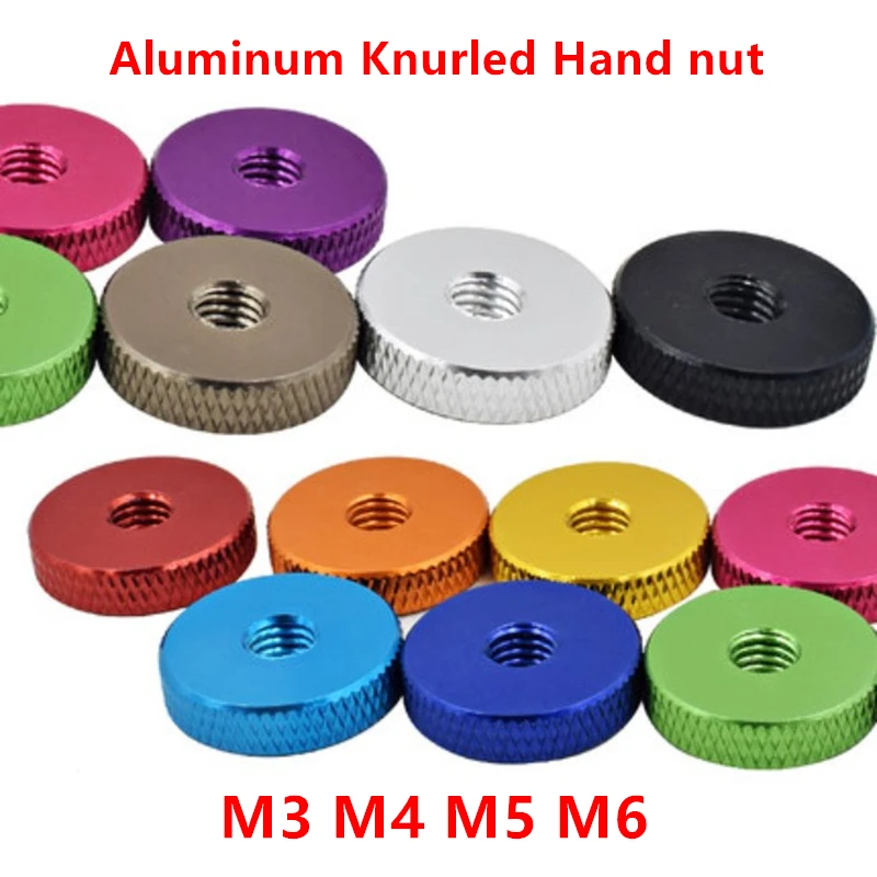 10/5 Stück M3 M4 M5 M6 Handmutter Rändel Aluminium Rändelmutter Aluminium Handfest anziehen Mutter Muttern