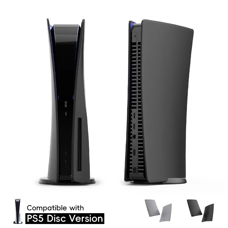 DATA FROG Komplettset Schutzhülle Abdeckung Frontplatte Ersatz DIY Mod Kit für PS5 kompatible Konsole Digital / Disc Version Image