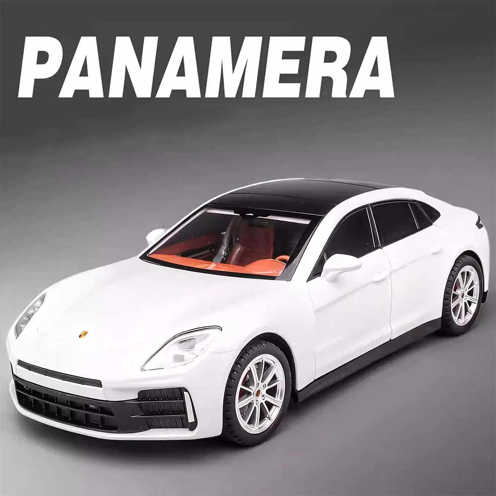 Maßstab 1:24 Panamera ES 300h Metalldruckguss Modell Spielzeugautos Rad Zurückziehen Miniaturauto Spielzeugräder Umgedrehtes Fahrzeugmodell Ornament Image