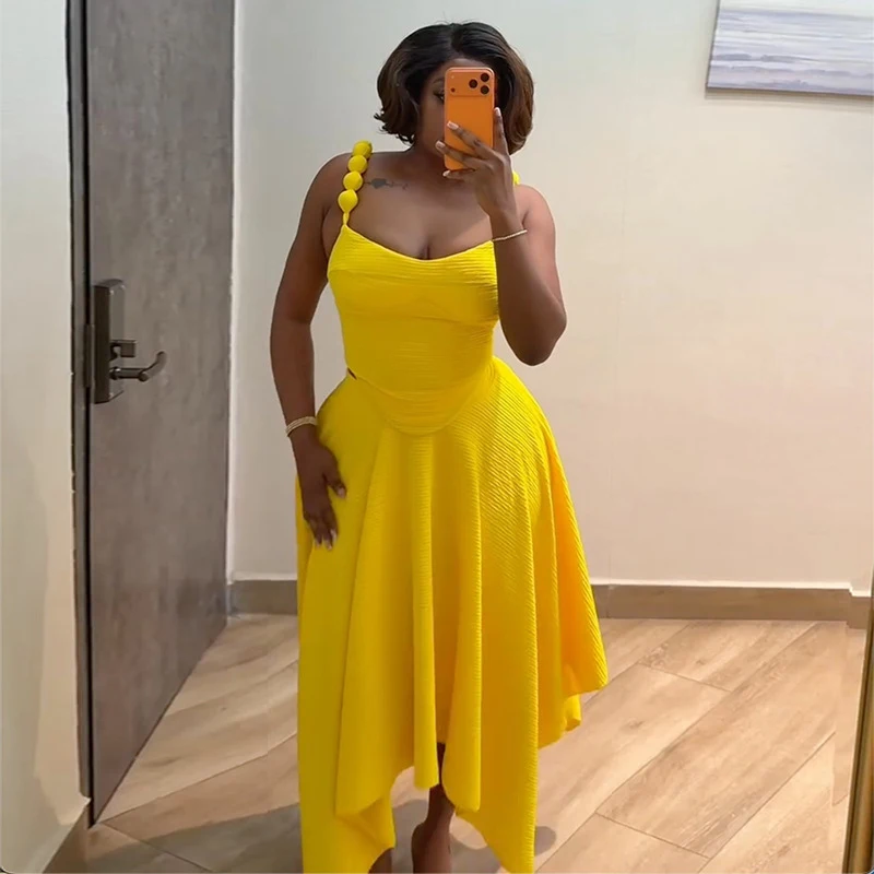 Neue afrikanische Mode Frauen 2-teiliges Set Strap Lace Up Back Crop Top und unregelmäßigen langen Rock Anzug Urlaub Outfits Image