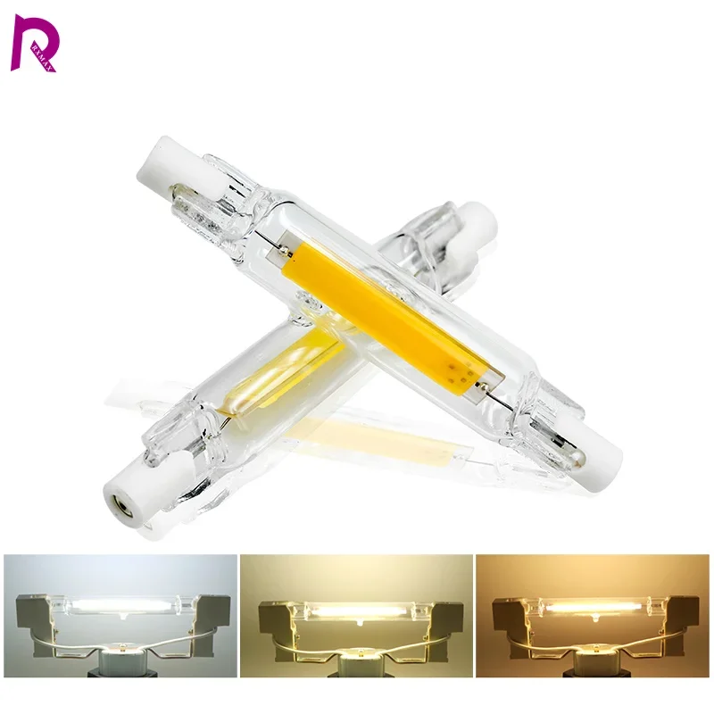 Superhelle R7S LED-Glühbirne 5W 10W 20W 220V Glasröhrenlampe Konstantstrom-Beleuchtung LED-Beleuchtung 78mm 118mm J78 J118 COB-Birnen