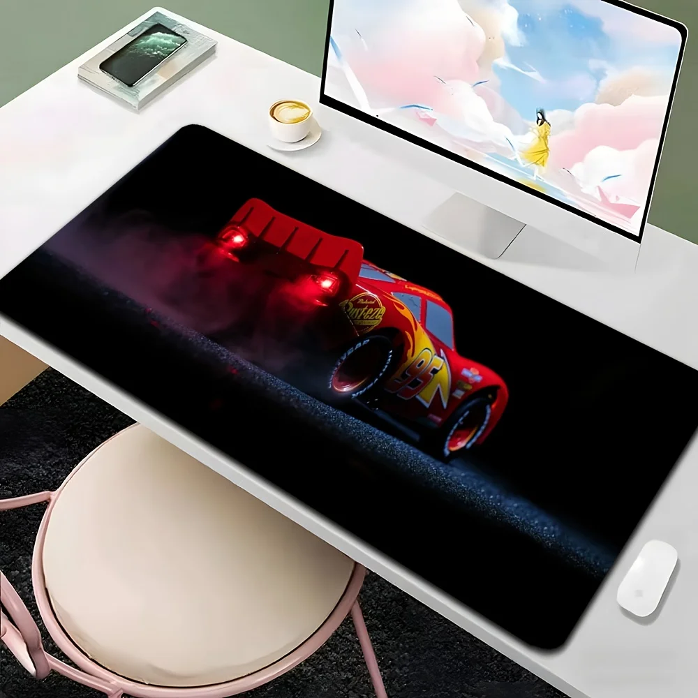 1 Stück Mauspad in verschiedenen Größen, roter Sportwagen L-Lightning McQueen, stilvolle klassische Cartoon-Animations-Schreibtischunterlage, 30 x 60 cm/30 x 70 cm/30 x 80 °C