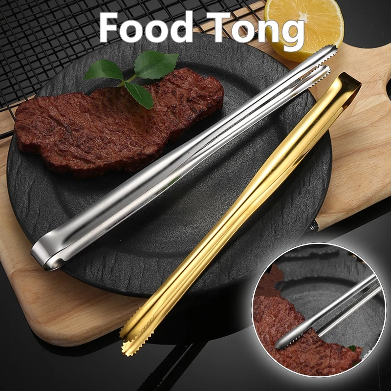 Lebensmittel Zange Tragbare Grill Edelstahl Küche Steak Salat Klemme Servieren Buffet Clip Kochen BBQ Pinzette Gadgets für Zuhause Image