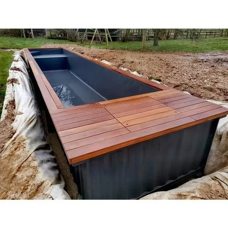 Anpassbare, maßgeschneiderte, luxuriöse 40-Fuß-Behälter-Infinity-Pool-Optionen in Sondergröße/Farboptionen mit Premium-Glasmosaikfliesen Image