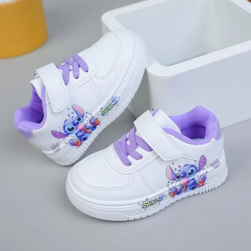 Disney 2025 Sommer Mode Korb Schuhe Nette Engel Tennis Schuhe Paar Weiße Schuhe Kinder Casual Turnschuhe Stich Sport Schuhe