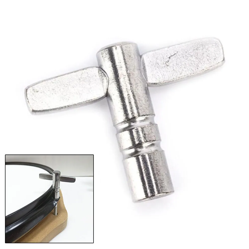 1 stücke Trommel Tuning Teile Trommel Schlüssel Standard Platz 5,5mm Silber Metall T-förmigen 4 Quadratischen loch Schlüssel Percussion Instrument Zubehör Image