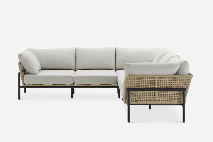 Verstellbares Outdoor-Rattan-Sofa, Balkon, B & B, Outdoor-Freizeit, Ecke, Innenhof, Garten Image