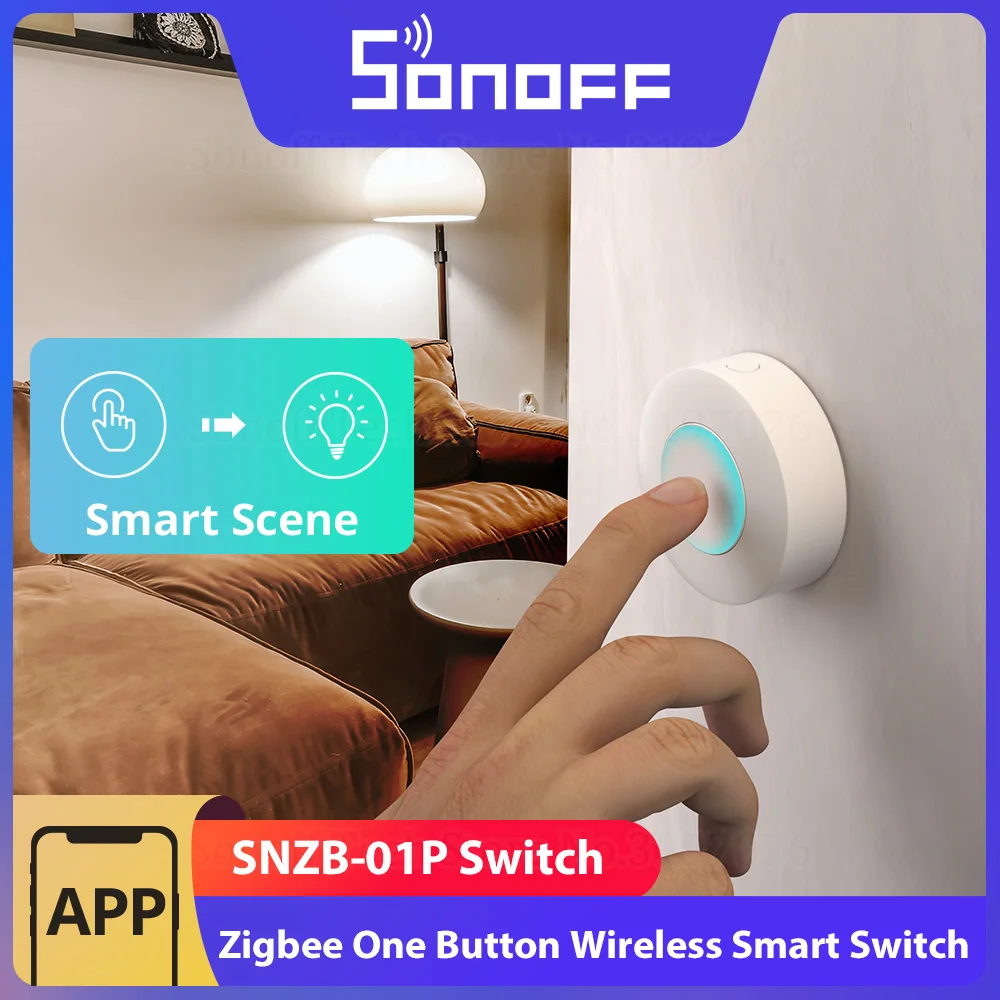 SONOFF SNZB-01P Zigbee Smart Wireless Switch Scena intelligente tramite eWeLink Controllo bidirezionale con TX Ultimate Wall Switch NSPanel Pro