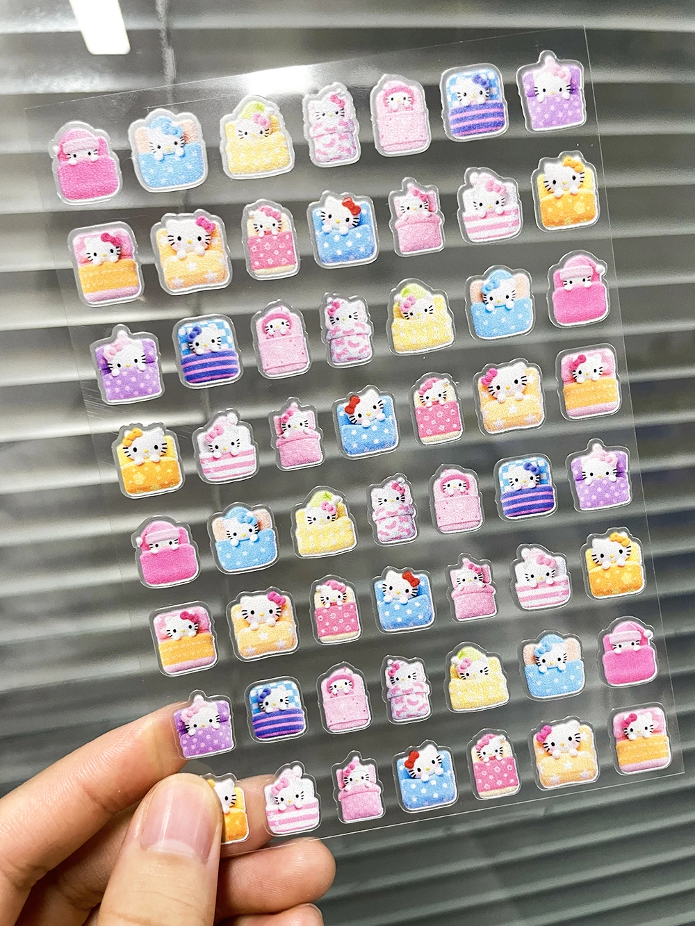 Cartoon Hello Kitty PVC Mini Aufkleber Nail Art Niedlicher Kuromi Stern Diy Scrapbooking Handyhülle Buch Tasse Nagel Selbstklebender Aufkleber Image
