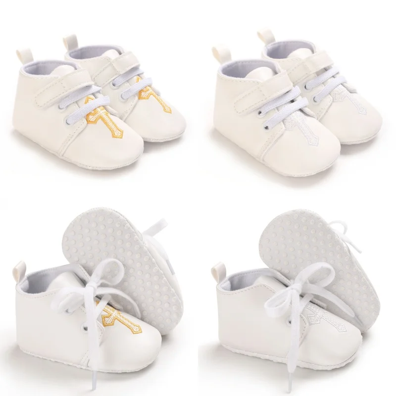 Frühling und Herbst Baby Weiche Sohlen Baumwolle Sneaker Frühling und Herbst Baby Schuh Abdeckung Weiße Schuhe Neugeborenen Schuhe Baby Schuhe Image